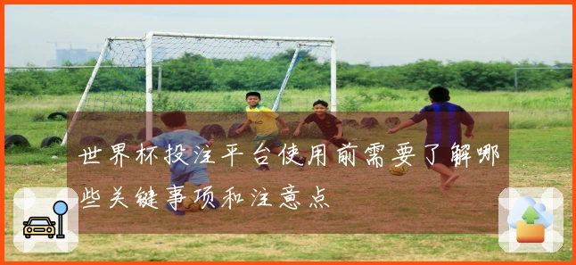 世界杯投注平台使用前需要了解哪些关键事项和注意点