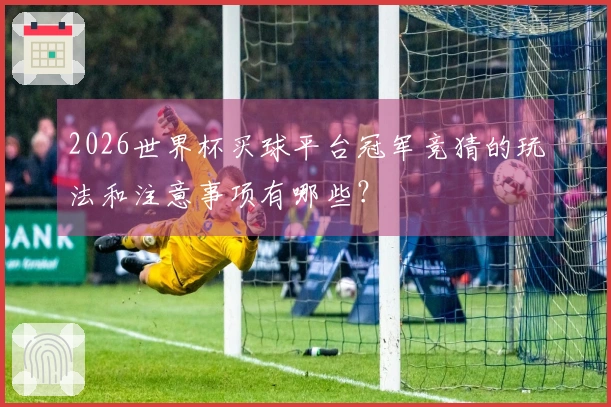 2026世界杯买球平台冠军竞猜的玩法和注意事项有哪些？